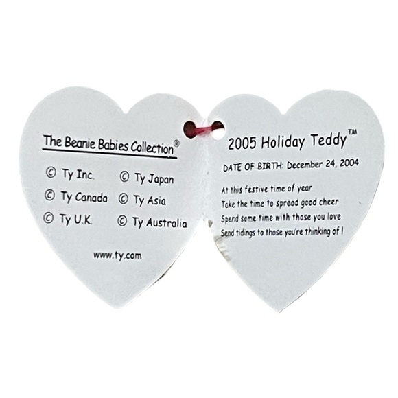 Ty Beanie Baby 2005 Holiday Teddy 13th Generation Hang Tag 2004 - Picture 5 of 6